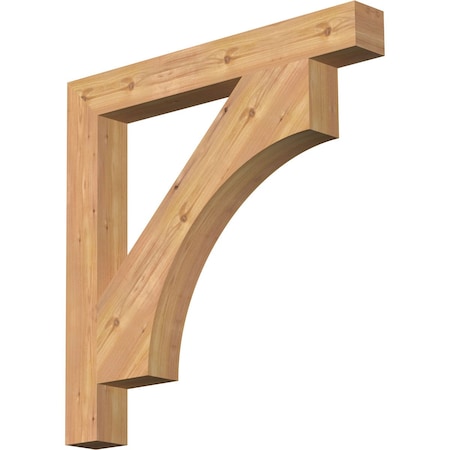 Ekena Millwork Westlake Block Smooth Bracket, Western Red Cedar, 3 1/2"W x 30"D x 30"H BKT04X30X30WTL05SWR